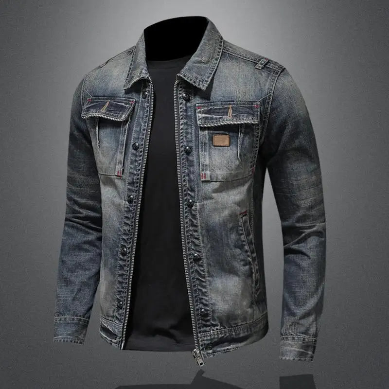 Carl - Veste en denim rétro